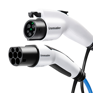 M&auml;nnlich-Frauen-EV-Ladekabel Typ 2 Coiled SAE J1772 Typ 1 1 / 3 Phase 3.6KW - 22KW 3