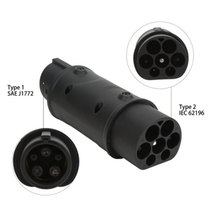 Typ 2 bis Typ 1 EV-Ladegerät Adapter ICE 62196 Stecker an J1772 Ladeadapter 16A/32A 230V Ladesystem für Fahrzeuge 3