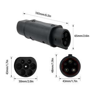 Typ 2 bis Typ 1 EV-Ladegerät Adapter ICE 62196 Stecker an J1772 Ladeadapter 16A/32A 230V Ladesystem für Fahrzeuge 4