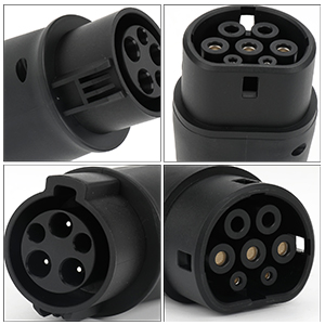 Typ 1 bis Typ 2 EV-Ladegerät Adapter SAE J1772 bis IEC62196 32A 250V 8KW Adapter 3