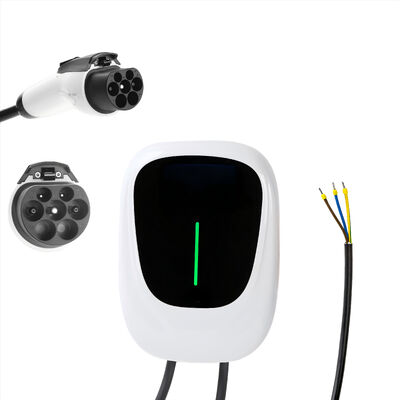 Wallbox 7.4kW Typ 2 mit APP-Steuerung Elektroauto-Ladestation unterstützt Bluetooth und WLAN Standardverbindung, Einphasenladegerät IEC 62196-2, 32A 6M Kabel